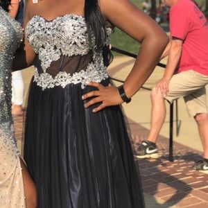NAVY BLUE PROM DRESS